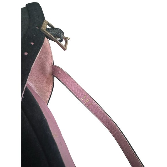 FENDI Black Vintage Logo Sandals Wedges Size 38 - Picture 8 of 14